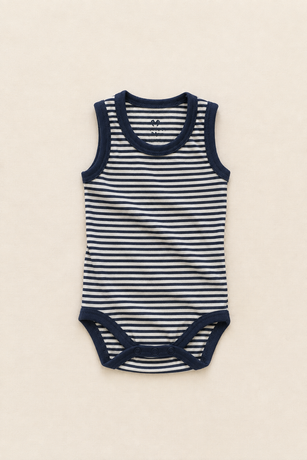 Organik Pamuk 2'li Atlet Body - İndigo Melanj