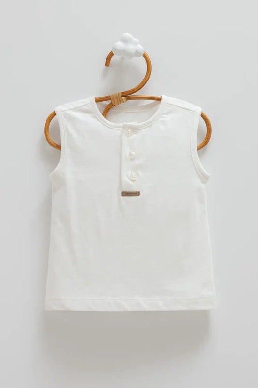 3 Parça Müslin Bebek Takım – Doğal Yazlık Kombin (Yeşil)