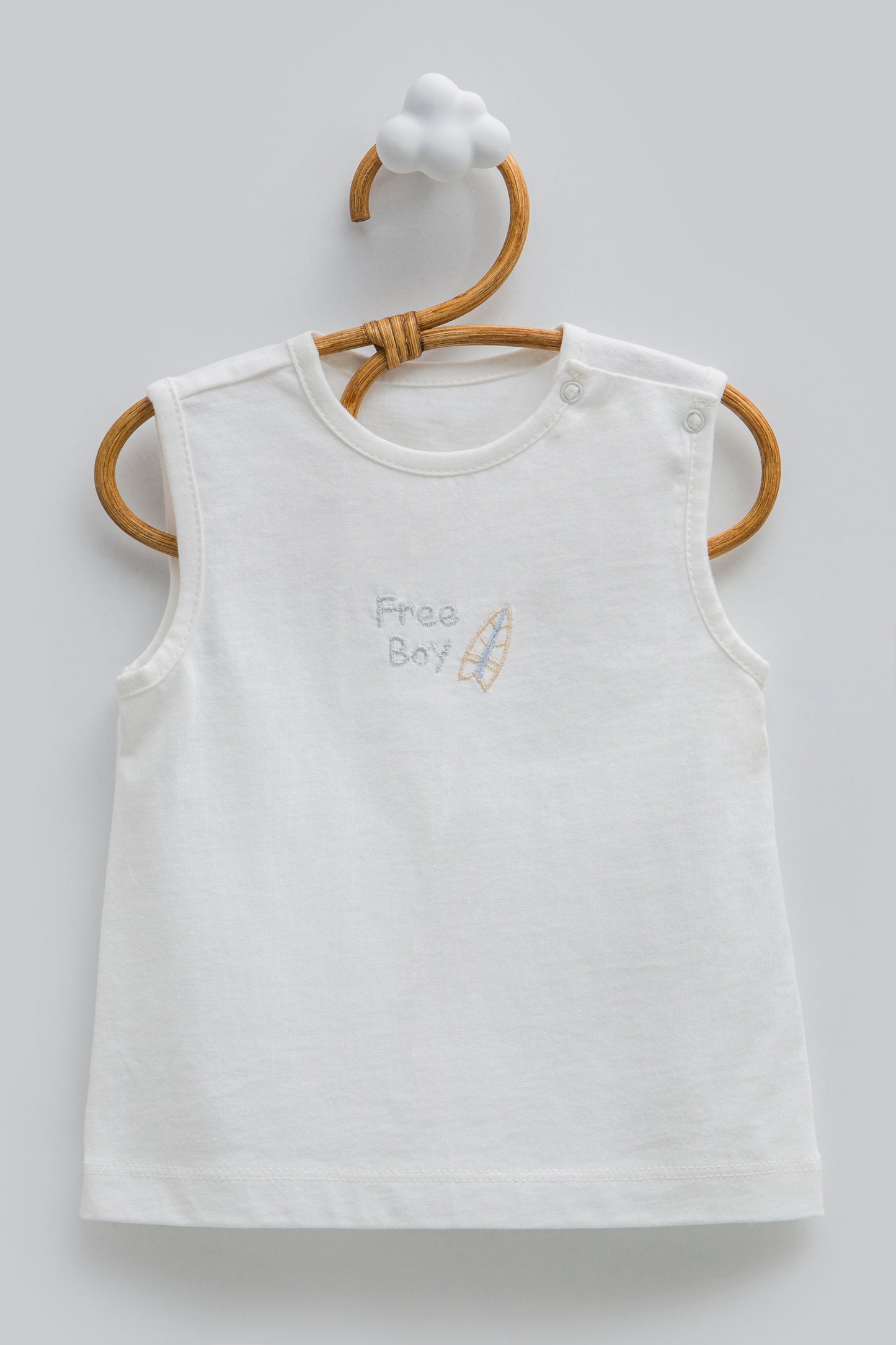 3 Parça Müslin Bebek Takım - Gömlekli Kombin (Bej)