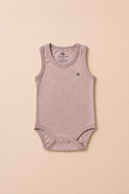 Organik Pamuk 2'li Atlet Body - Rose Melanj
