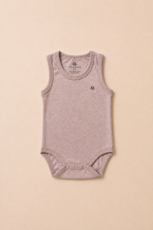 Organik Pamuk 2'li Atlet Body - Rose Melanj